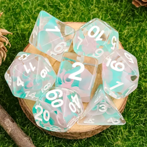 Picture of Teal Butterfiles Dice Set