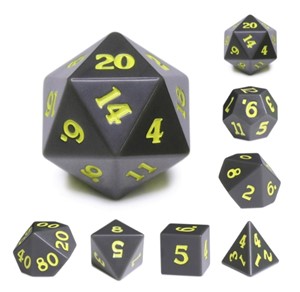 Picture of The Moon (Yellow Ink) Dice Set