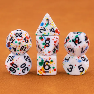 Picture of Rainbow Point Splatter Dice Set