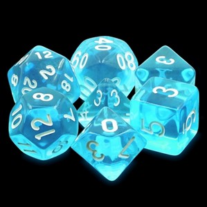 Picture of Transparent Azure Gem Dice Set