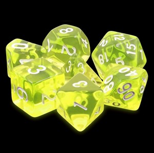 Picture of Transparent Sun Gem Dice Set