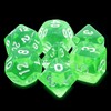 Picture of Transparent Emerald Gem Dice Set
