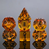 Picture of Transparent Amber Gem Dice Set
