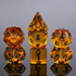 Picture of Transparent Amber Gem Dice Set