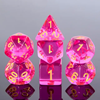 Picture of Fuscia Pink Transparent Dice Set