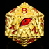 Picture of Titan D20 Dragon Eye Gold with Red Eye