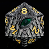 Show details for Titan D20 Dragon Eye Black with Green Eye Picture of Titan D20 Dragon Eye Black with Green Eye