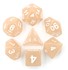 Picture of Transparent Glitter Dice Beige Translucent Dice Set