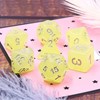 Picture of Yellow Translucent Glitter Dice Set