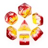 Picture of Red White Yellow Transparent Dice Set - Clamshell