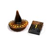 Picture of PolyHero Wizard d20 Wizard Hat and d2 Spellbook in Smoldering Ember