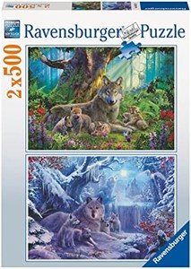 Picture of Wolves 2x 500 Piece Jigsaw Puzzles