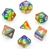 Picture of 5 Layer Transparent Rainbow Dice Set - Box