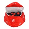 Picture of D20 Plush Dice Bag - Red & White