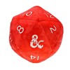 Picture of Red and White Jumbo Plush D20 Dice Bag