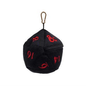Picture of Dungeons & Dragons Black and Red D20 Plush Dice Bag