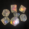 Picture of Transparent Glitter Silver Font Dice Set