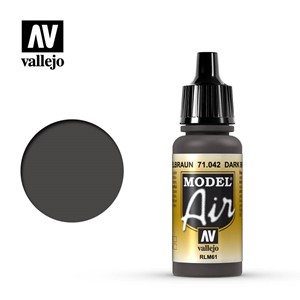 Picture of Vallejo Model Air 17ml - Dark Brown (RLM61)