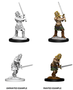 Picture of Human Male Barbarian Pathfinder Battles Deep Cuts Unpainted Miniatures