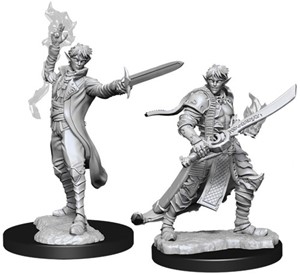 Picture of Male Elf Magus (Magic User): Pathfinder Battles Deep Cuts Unpainted Miniatures (W11)