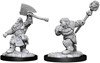 Picture of Dwarf Fighter & Dwarf Cleric Magic the Gathering Unpainted Miniatures (W14)