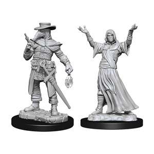 Picture of Plague Doctor & Cultist WizKids Deep Cuts Unpainted Miniatures (W15)